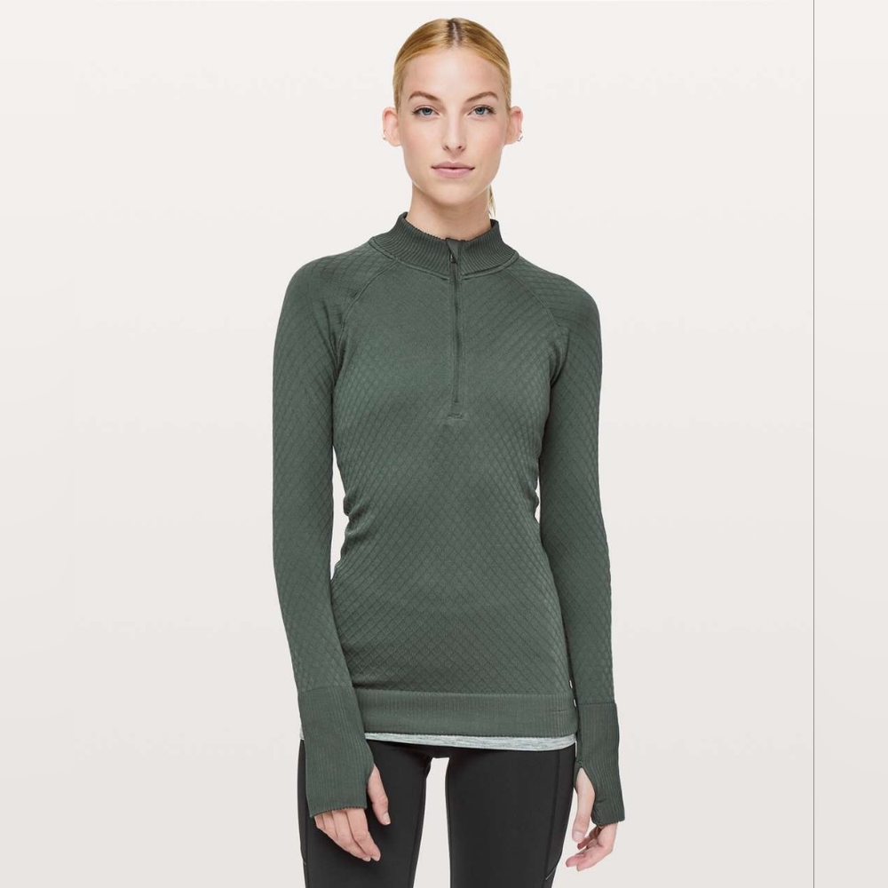 Lululemon Rest Less 1/2 Zip Deep Ivy / Deep Ivy
